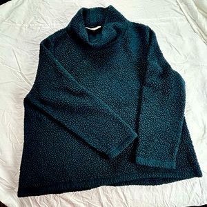 Loft Berber fleece pullover with relaxed funnel neck